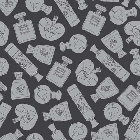 Perfume seamless pattern background. Vector illustrationのイラスト素材