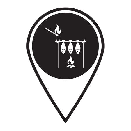 Grilled fish icon. Vector illustration

のイラスト素材