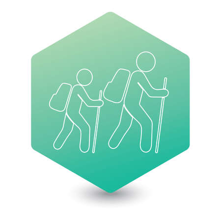 Hiking icon illustration isolated vector sign symbol

のイラスト素材