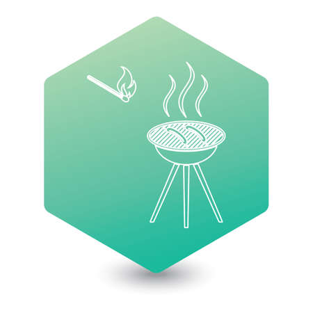 Barbecue sausage icon. Vector illustration

のイラスト素材