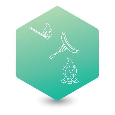 Grilled sausage icon. Vector illustration

のイラスト素材