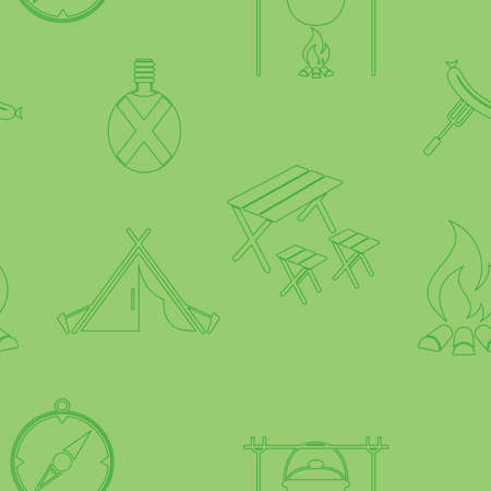 Seamless background of icons for travel services. Vector illustrationのイラスト素材