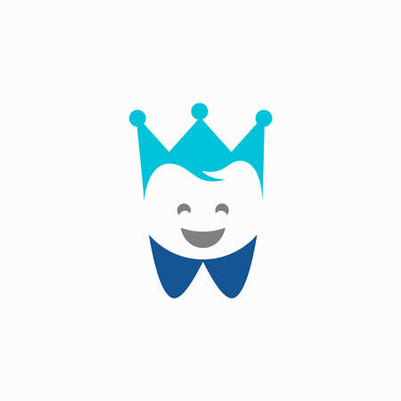 teeth with crown vector iconのイラスト素材