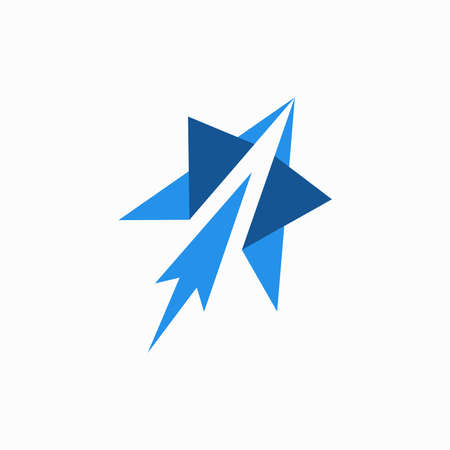 origami paper plane fast vector logoのイラスト素材