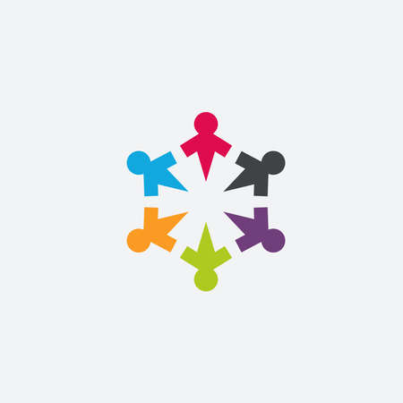 Student group icon logo design. Education logo people group symbol icon vector designのイラスト素材