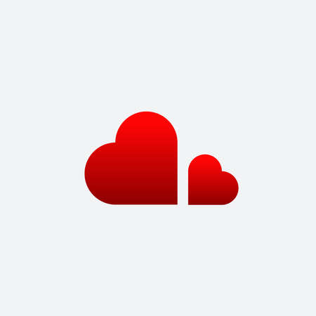 cloud love vector, cloud loveのイラスト素材