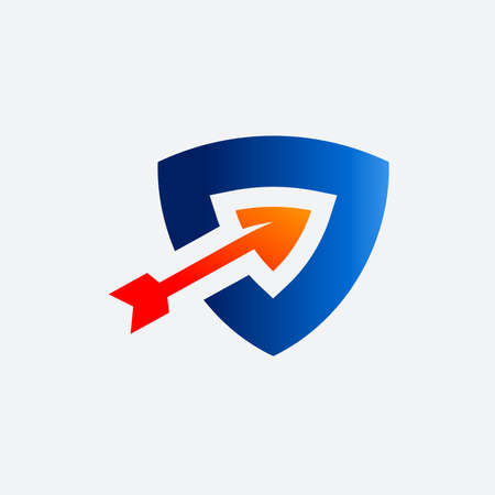 shield with arrows vectorのイラスト素材