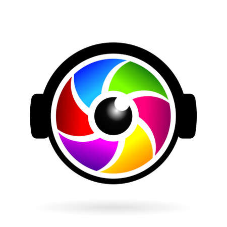 shutter camera with music symbolのイラスト素材