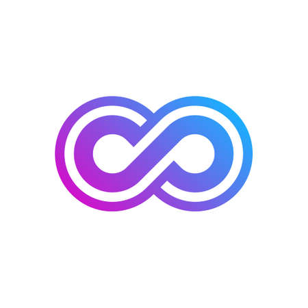 infinity logo with modern line conceptのイラスト素材