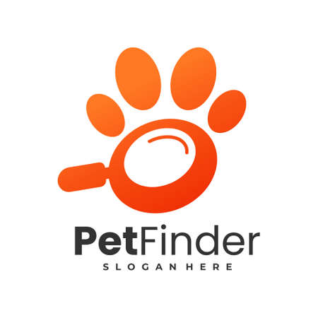 animal footprint logo with finder symbolのイラスト素材
