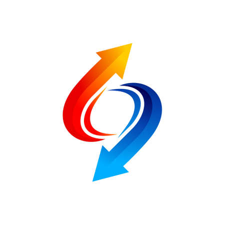 hot and cool arrow symbolのイラスト素材