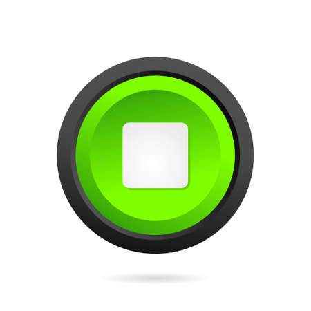 stop push button media icon vector