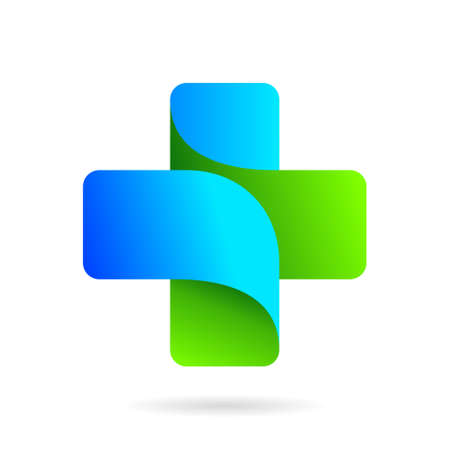 plus logo with bold conceptのイラスト素材