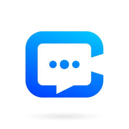 video chat technology logo conceptのイラスト素材