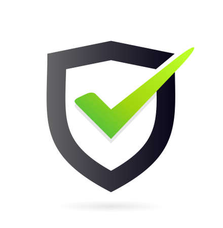 shield check symbol, like protection logo conceptのイラスト素材