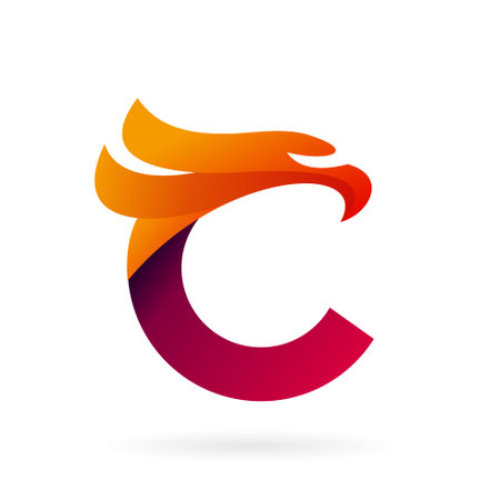 letter c eagle logo vector iconのイラスト素材