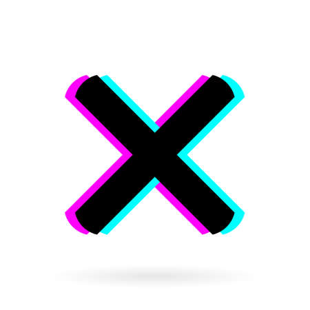 letter x logo modern shadow conceptのイラスト素材