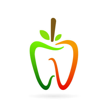 dental fruit vector iconのイラスト素材