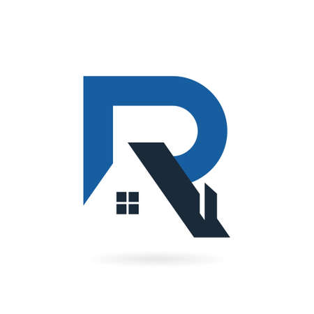 letter R home logoのイラスト素材