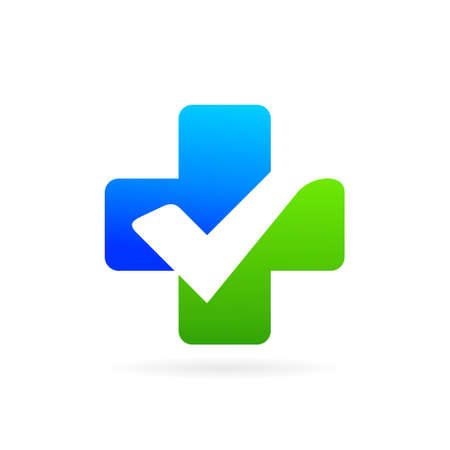 medical plus check logoのイラスト素材