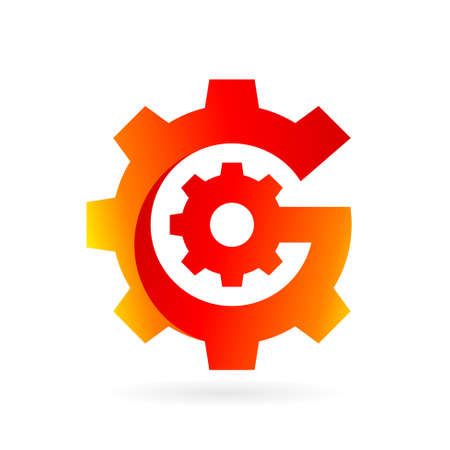gear letter g logo vectorのイラスト素材