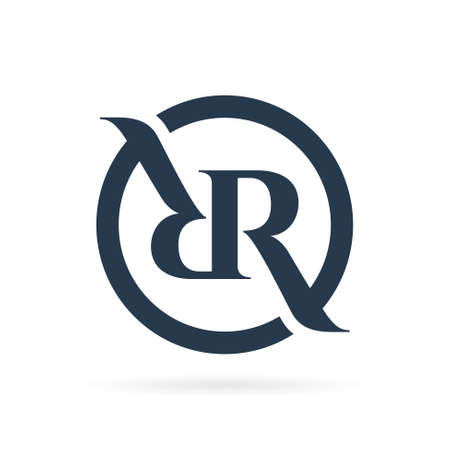 RR logo with circle symbolのイラスト素材