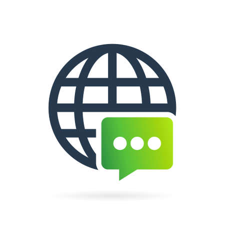 world chat logo vector symbolのイラスト素材