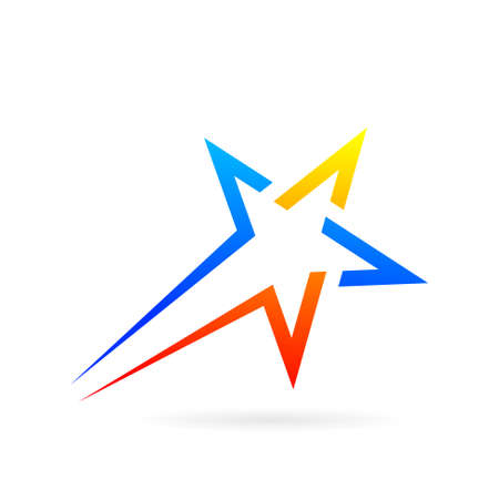 shooting star logo design symbolのイラスト素材
