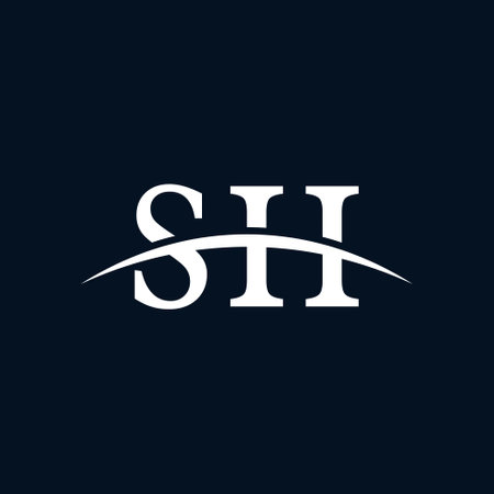 letter logo with s and h symbolのイラスト素材