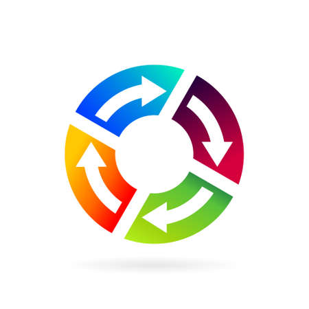 rotation arrow logo design symbolのイラスト素材