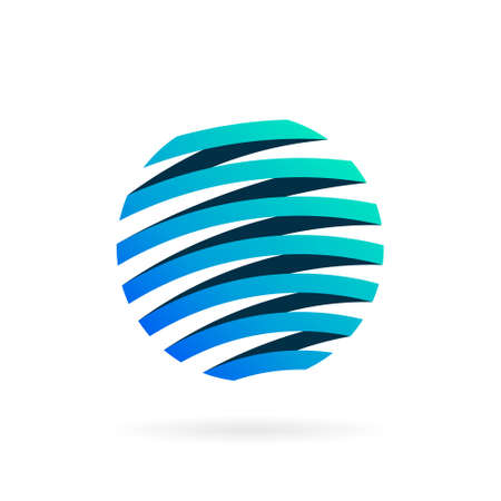 world ribbon logo with bold conceptのイラスト素材