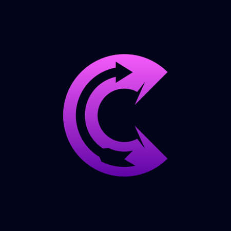 C logo forming arrow symbolのイラスト素材