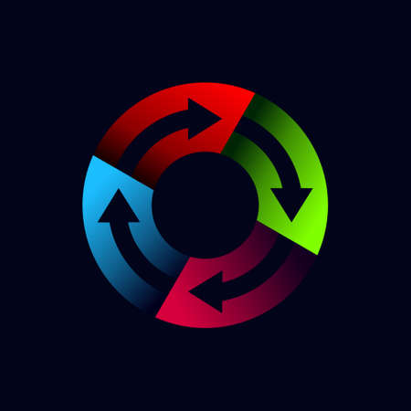 gradient circle arrow logo with bold conceptのイラスト素材