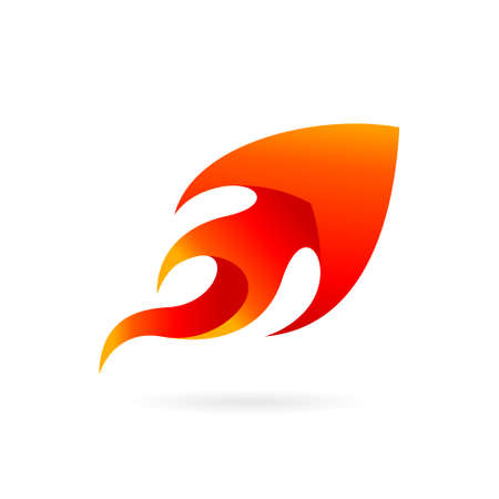 arrow fire vector logo designのイラスト素材