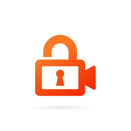 lock video vector logo designのイラスト素材