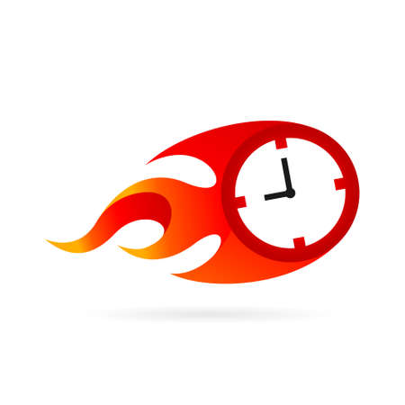 fire time vector logo designのイラスト素材