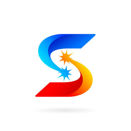 spark vector logo design with letter s conceptのイラスト素材