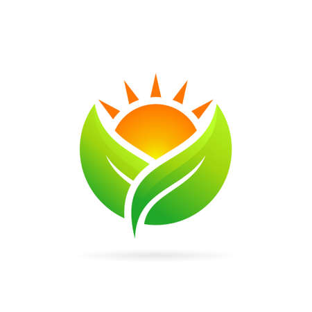 sun garden vector logo designのイラスト素材