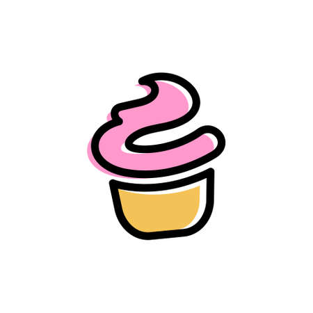 cup cake logo with modern concept