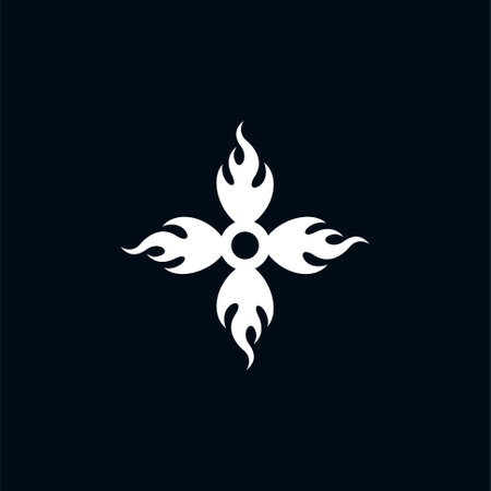 fire flower vector logo designのイラスト素材