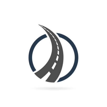 road with circle vector symbolのイラスト素材