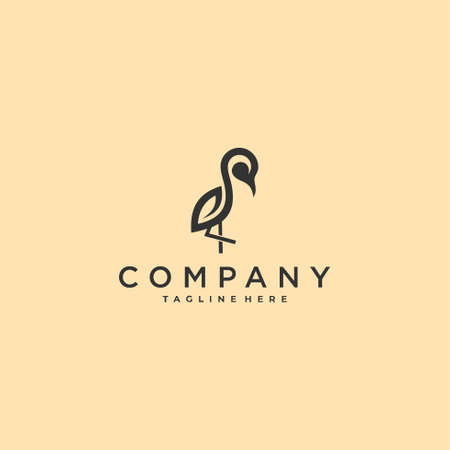 flamingo leaf vector designのイラスト素材