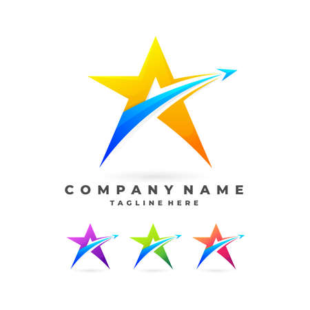 travel star logo design templateのイラスト素材