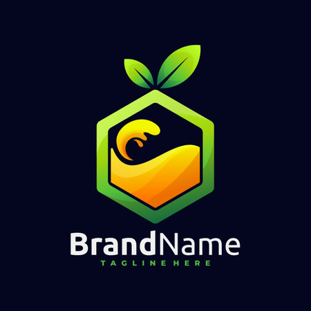 splash orange juice box logo templateのイラスト素材