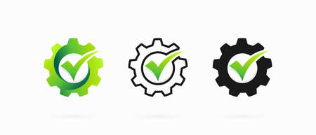cogwheel checklist vector icon design illustrationのイラスト素材