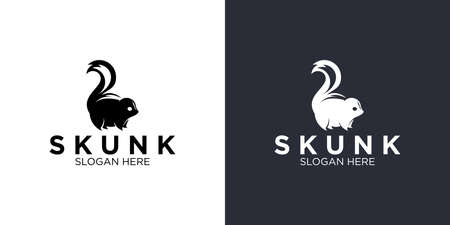Skunk silhouette logo design templatesのイラスト素材