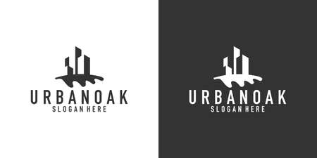 Urban oak logo design templateのイラスト素材