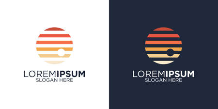 Simple jupiter logo design illustrationのイラスト素材