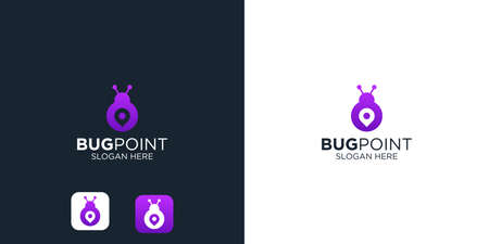 Bug point logo design templateのイラスト素材