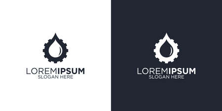 Oil mining logo design templateのイラスト素材